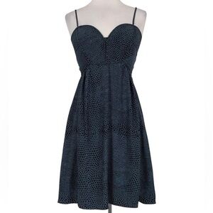 Parker Sweetheart Neckline Silk Fit & Flare Dress Size S